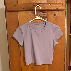 Uniqlo Women's Light Purple Crop Top